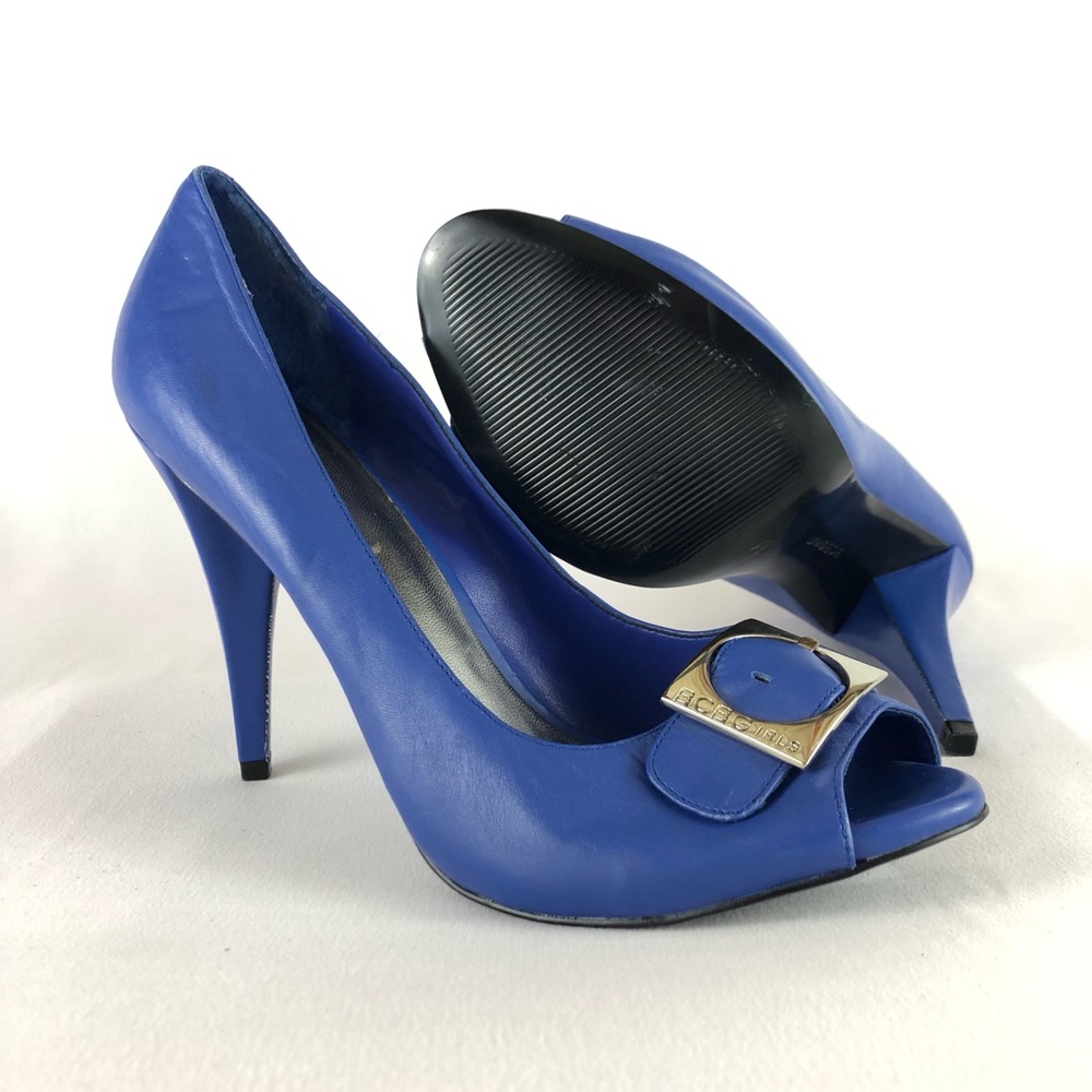 BCBGirls Bianca open toe leather heels - wmns 10B